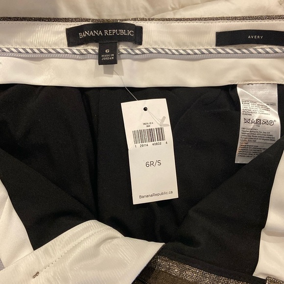 GOLD SPARKLE Banana Republic crop Avery pants - Picture 6 of 7